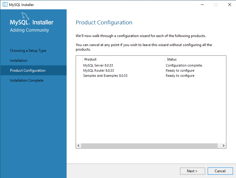 Installing MySQL
