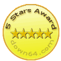 Awarded 5 stars on down64.com